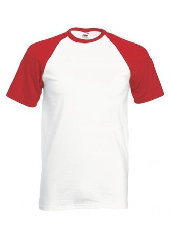 Fruit of the Loom SC237 - Korte Mouw Baseball Tshirt