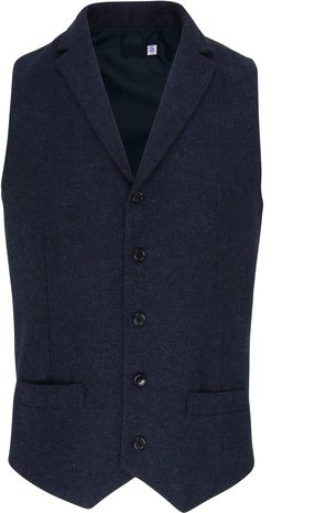 Premier PR625 - Men&#039;s herringbone waistcoat