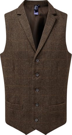 Premier PR625 - Men&#039;s herringbone waistcoat